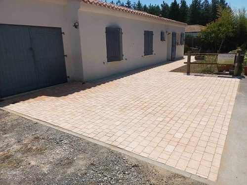 Pavage saint leger les vignes paysagiste ADJ Espaces verts