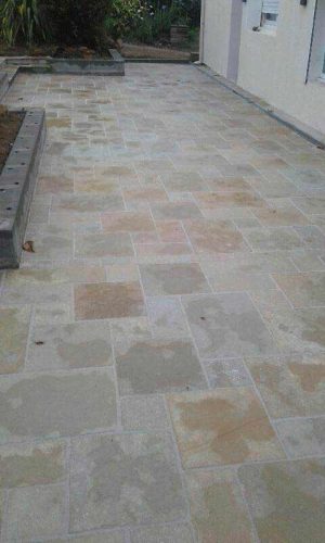 Terrasse Opus sainte pazanne paysagiste ADJ Espaces verts