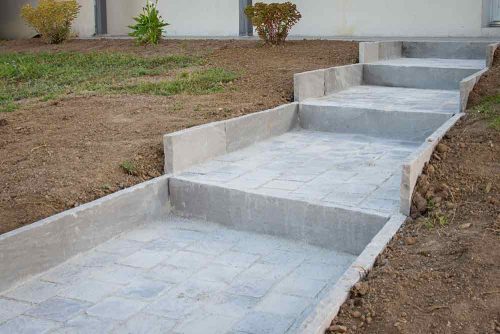 pavage allée st leger les vignes adj espaces verts paysagiste