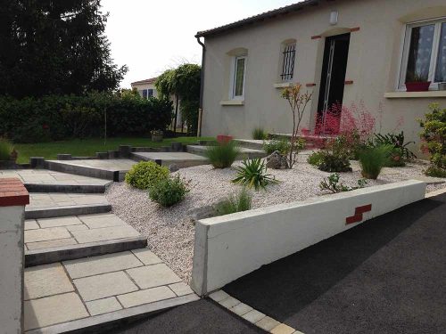 paysagiste allée pavage st leger les vignes - ADJ Espaces Verts