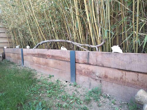 Paysagiste retenue de terre en azobe ADJ Espaces Verts