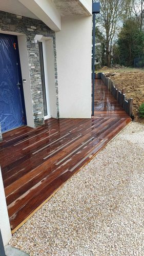 Paysagiste Terrasse bois sautron ADJ Espaces Verts