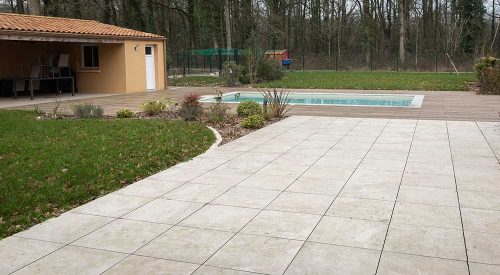 Terrasse piscine paysagiste st mars de coutais ADJ Espaces Verts